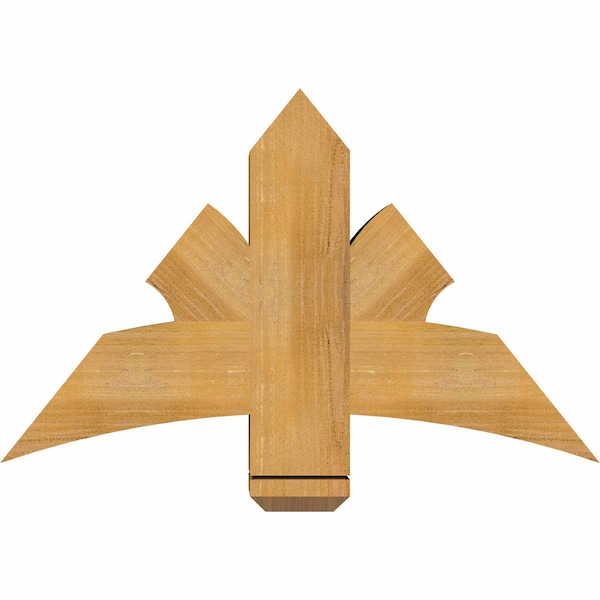 Ekena Millwork Davenport Rough Sawn Timber Gable Bracket, Western Red Cedar, 36"W x 23"H x 6"D x 6"F, 15/12 Pitch GBW036X23X0606DAV00RWR - main